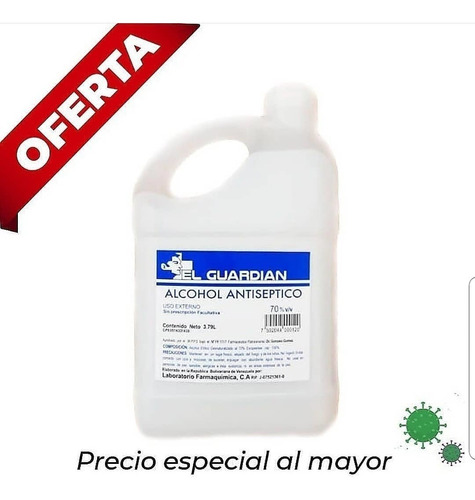 Imagen 1 de 1 de Alcohol Por Galon El Guardián 16v