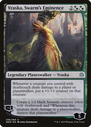 Carta Magic Vraska, Swarm's Eminence War Of The Spark Mtg