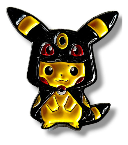 Pines Metalicos De Pikachu 4 Diseños Diferente Blanco 10