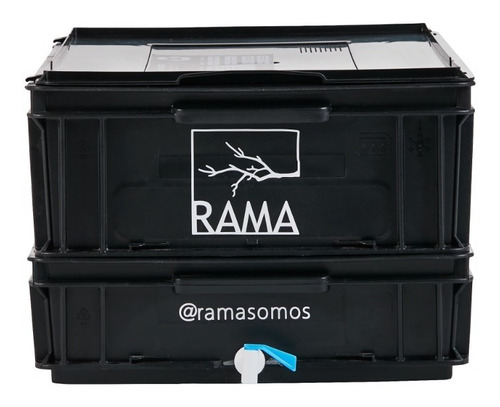 Imagen 3 de 10 de Compostera Rama Somos Jardin 30 Litros Con Canilla