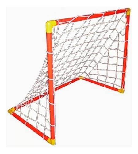 Arco De Futbol Mediano Plastico 130x120x050cm + Red Deporte