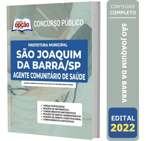 Apostila São Joaquim Da Barra Sp Agente Comunitário De Saúde