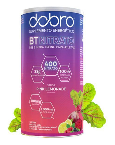 Kit 2x: Bt Nitrato Pink Lemonade Dobro 450g