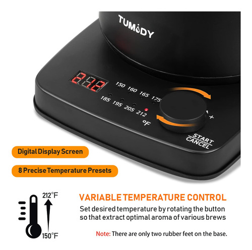 Hervidor Eléctrico Con Cuello De Cisne Tumidy Temperature Co