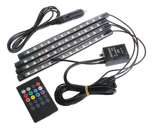 Kit De Lámpara De Luz De Tira Led Rgb De Piso Con Control Re
