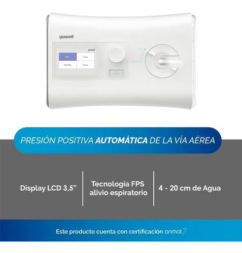 Imagen 5 de 9 de Apap | Auto-cpap + Humidificador Yuwell Yh-550 Silencioso