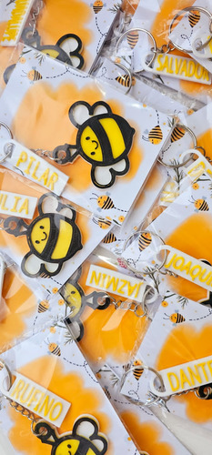 Llaveros Souvenirs 3d Abejita X60con Tarjeta Personalizados