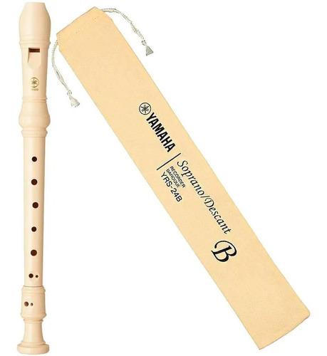Flauta Doce Yamaha Soprano Yrs-24 Barroca | Original | Nfe