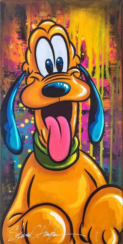 Cuadros De Pluto Disney Moderno Pintado A Mano Alta Calidad