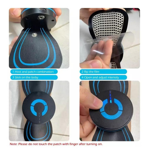 Mini Massageador Corporal Dor Muscular Fitness Tens Portátil