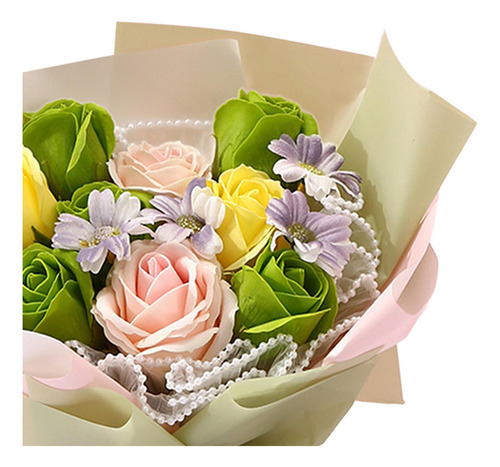 Ramo De Flores De Jabón, Regalo Del Día De La Madre, Verde