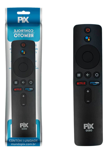 Controle Remoto Pix con comando de voz compatível Mi Stick Box S