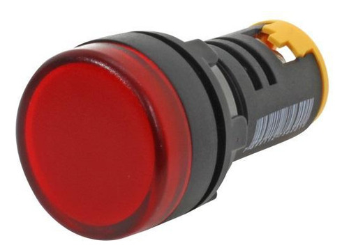 Sinaleiro Led Iluminado 22mm 48v Vermelho L20 Metaltex