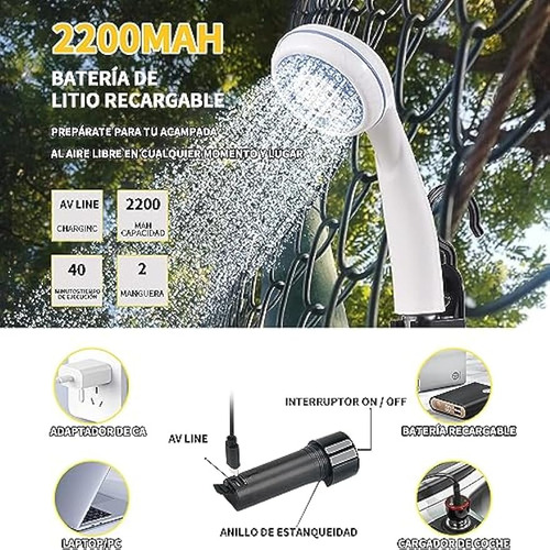 Regadera Portátil De Campamento Al Aire Libre Para Acampar