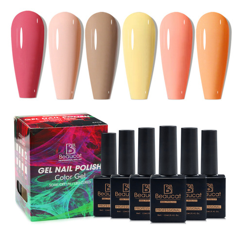 Gama De 6 Colores De Esmalte Gel Esmalte Semipermanente Color JYJ-01