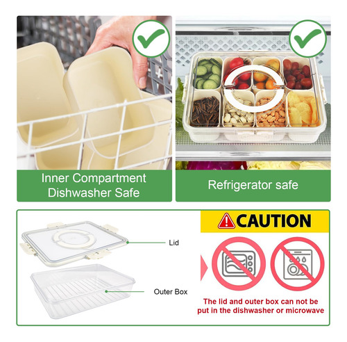 Contenedor De Caja De Aperitivos, Tabla Portátil De Viaje