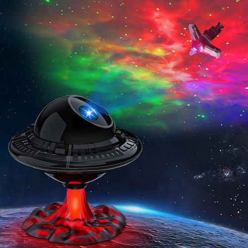 Platillo Volador Ufo Led Luz De Proyección De Estrellas Usb