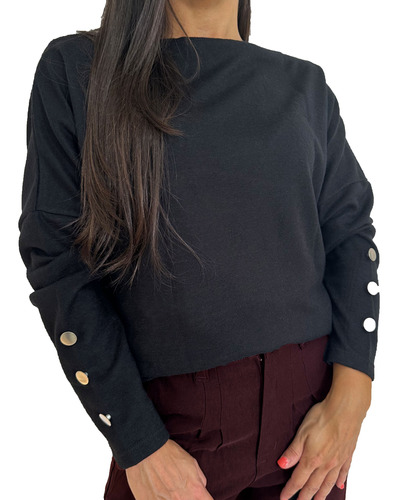 Sweaters Lanilla Cuello Bote Mujer