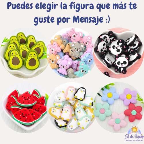 Chupetero Con El Nombre Del Bebé Silicona Portachupete Rosa