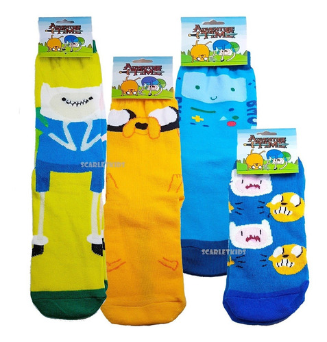 Pack X4 Medias Adventure Time Licencia Oficial Finn Jake