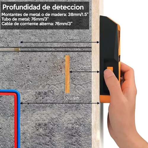 Escáner detector de pared de mano portátil Cables de CA de madera Tubos de  metal