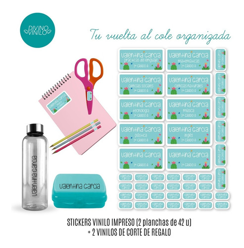 Etiquetas Escolares Personalizadas X 84u Más Regalo