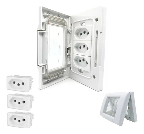 Tomada Externa De Embutir A Prova De Agua Ip55 Kalop 10a