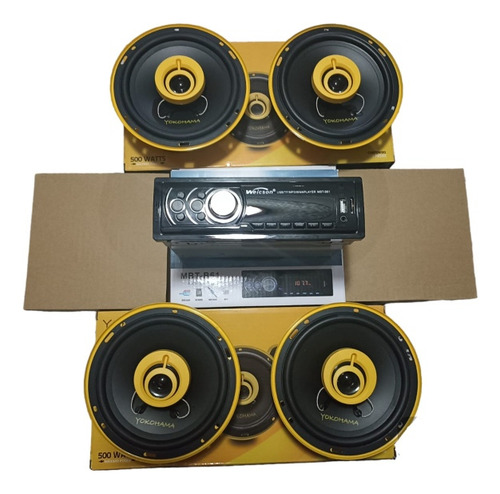 Autoestereo Bluetooth, Radio Con 4 Bocinas 6.5 No Sony, Jbl