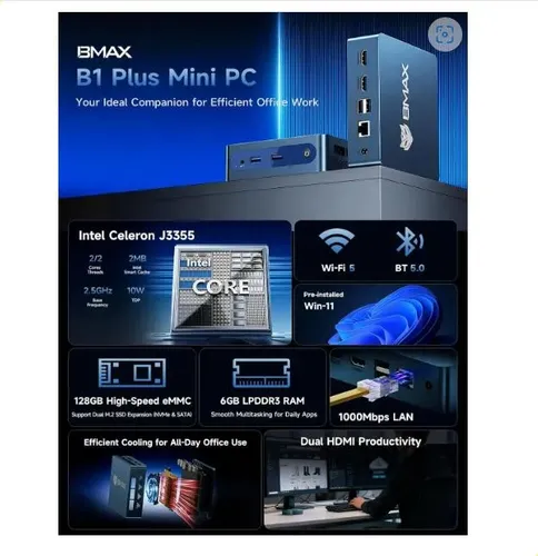 Computador Desktop Bmax Mini Pc B1 Plus De 6 Gb Da R Ac 100240v
