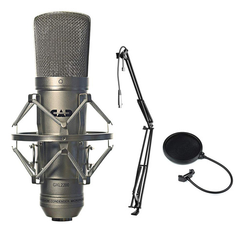Cad Gxl2200 Microfono Condensador Cardioide Plateado Brazo