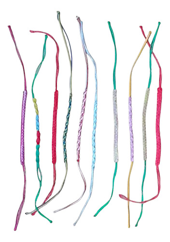 Pulseras Macrame Pack 40 Colores Variados Varios 20 Cm 29 Cm