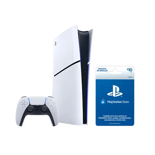 Consola Ps5 Slim 1tb Edición Digital Bundle Tarjeta Sony Ps Store 10 Usd