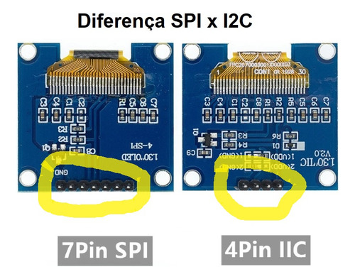 54 Display 128x64 12864 Verde Azul Preto Cinza Spi Iic I2c