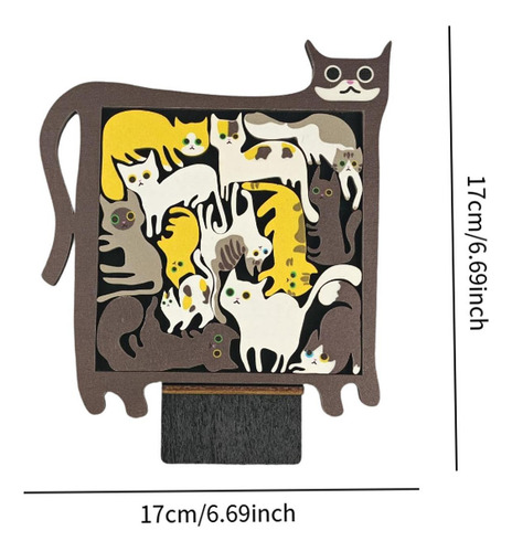 Puzzle Cat Puzzle Aprenda Actividades Multipropósito