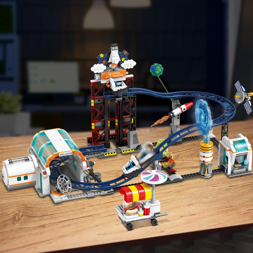 Juguete De Construcción De Montaña Rusa Espacial De Hogokids