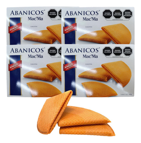 Abanicos Galletas Wafer 7 Cajas De 245g Mac Ma