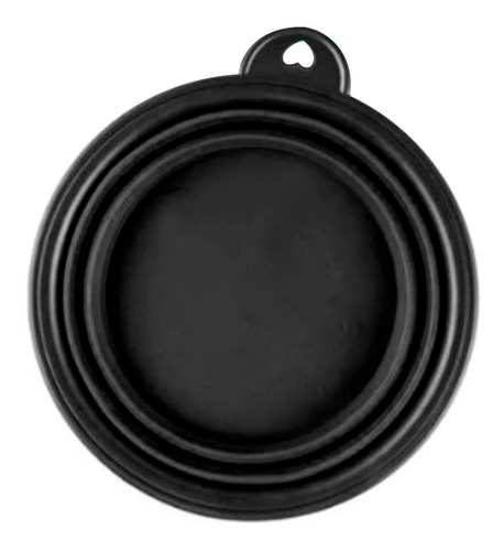 Tazón De Viaje Plegable Para Mascotas 350 Ml Color Negro Color