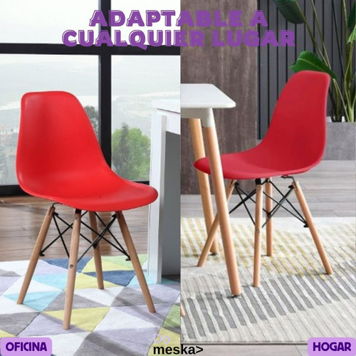 Set 6 Sillas Eames Minimalista Para Jardin Salas Comedor