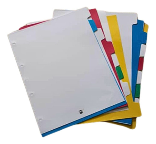 Separadores De Carpeta Blanco Y Colores Carta X 32 Unidades