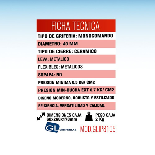 Imagen 2 de 6 de Monocomando De Mesada Libre