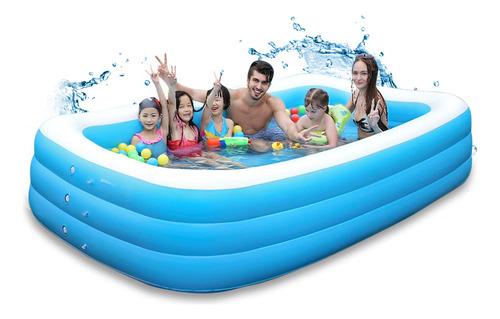 Ouartv Alberca Inflable Piscina Familiar, 210x150x60cmpiscin