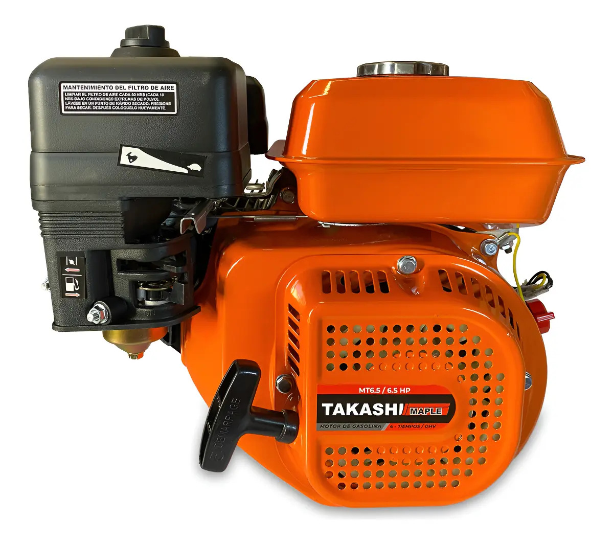 Motor a Gasolina 6.5hp Takashi cuñero 3/4 rpm 3600 peso de 16kg con carburador y escape reforzado