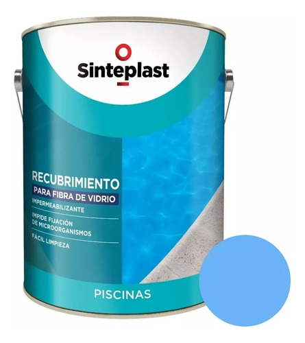 Pintura Para Piletas De Plastico Fibra Sinteplast 4 Lts Azul