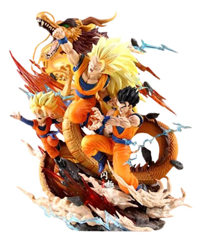 Figura Goku Fase 3 Ssj 3 Gohan Goten Shenlong Dragon Ball