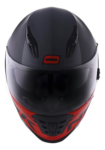 Capacete No Risk Ff302 Manty Preto Fosco / Vermelho