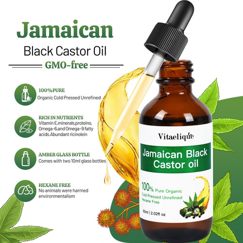 Aceite Capilar Vitaelique Aceite De Ricino Negro Jamaicano,