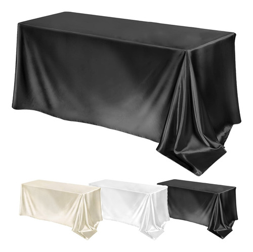 Mantel Satinado Rectangular Decor De Mesa Boda 1.45 X 2.6m