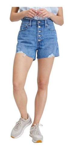 Short Mujer Gap Denim Celeste