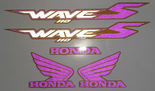 Calcos Honda Wave 110s Reflectiva Violeta