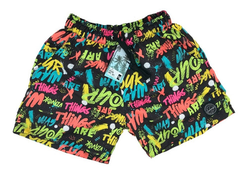 Vik Vok Short De Baño Lifestyle Niño Grafitti Neg-multi Ras